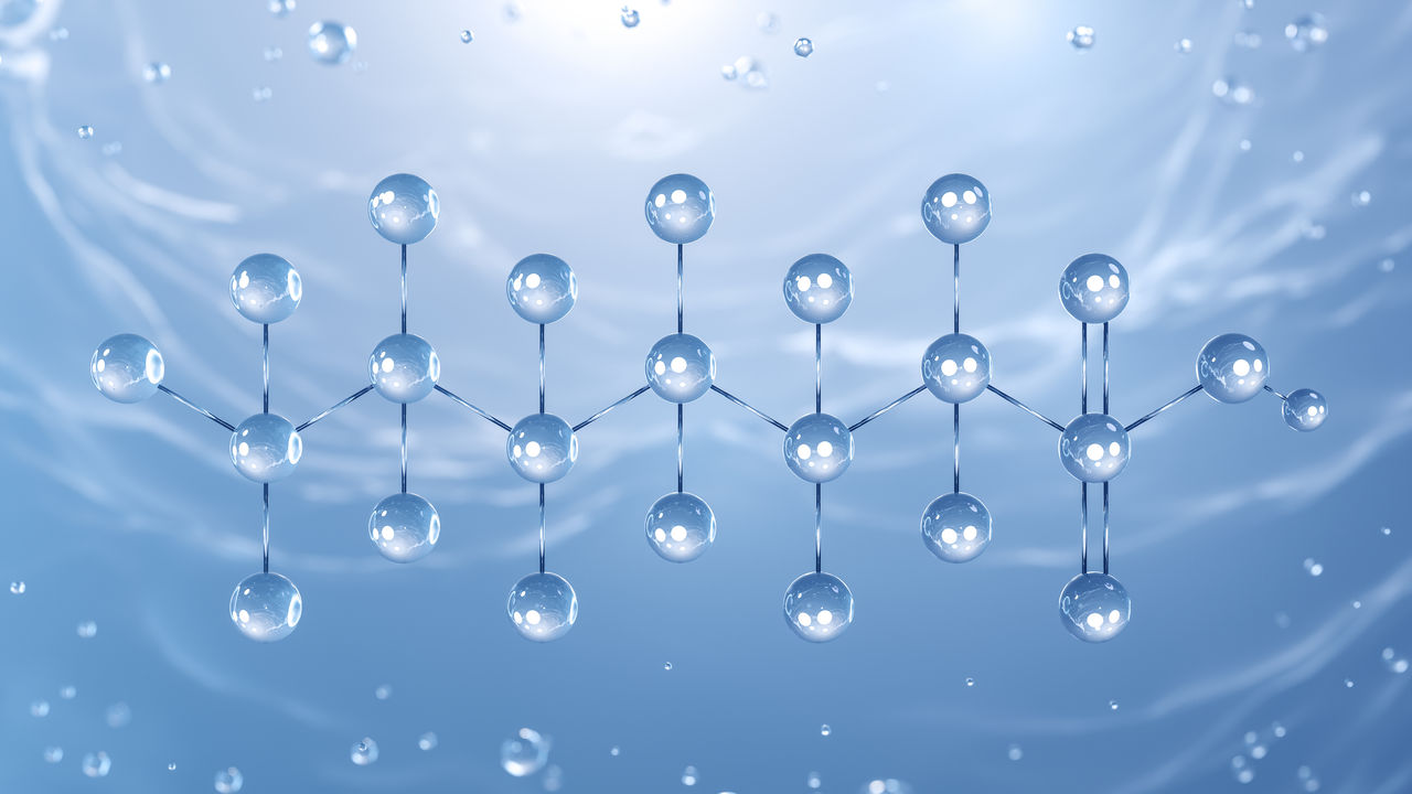 3d water molecule structure